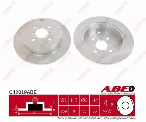 Диск тормозной C42019ABE ABE