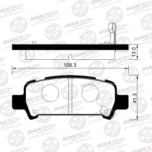 Колодки тормозные дисковые AV1016 AVANTECH