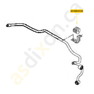 Втулка продольной тяги AS14BU4120 ASDIXON