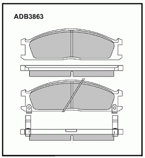 Колодки тормозные дисковые ADB3863 ALLIED NIPPON