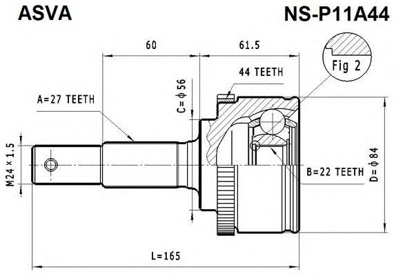 ШРУС NS-P11A44 ASVA