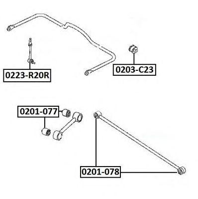 Стойка стабилизатора 0223-R20R ASVA