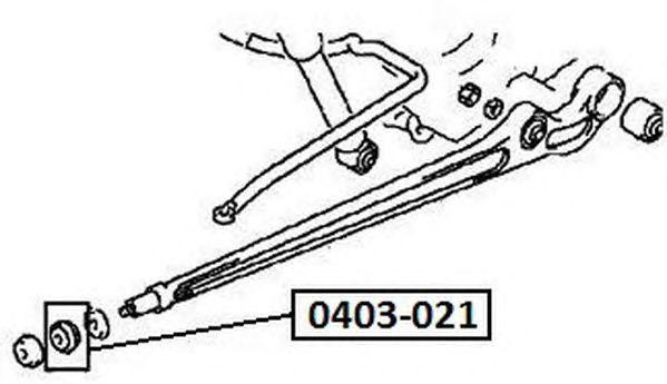 Втулка продольного рычага 0403-021 ASVA