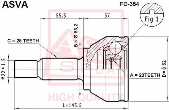 ШРУС FD-354 ASVA