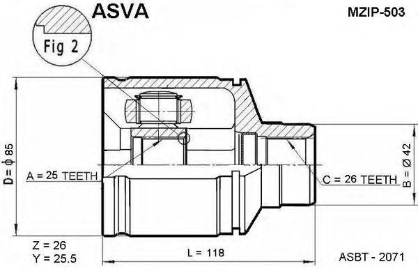 ШРУС MZIP-503 ASVA