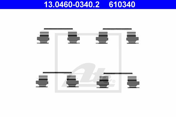 Колодки тормозные (ремкомплект) 13.0460-0340.2 ATE