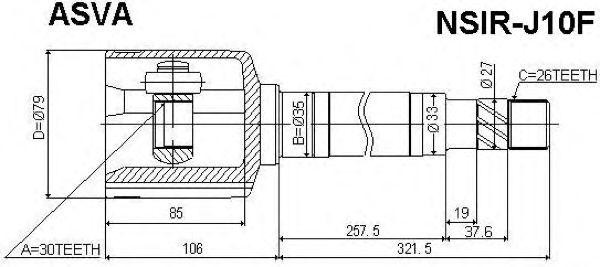 ШРУС NSIR-J10F ASVA