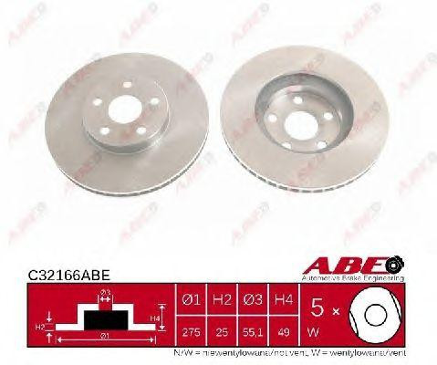 Диск тормозной C32166ABE ABE