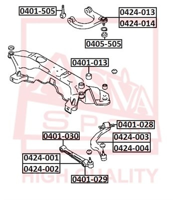 Рычаг подвески 0424-002 ASVA